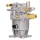 Aluminium Druckwascherpumpe, Hochdruckreiniger Pumpe M22 Wasserausgang, Edelstahl, Messing, fur 3/4in horizontal Kurbelwelle mit Simpson, Troy Bilt 2610‑3000PSI, 2.2‑2.4GPM