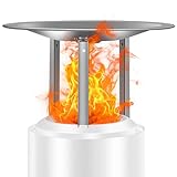 Kinok ヒートディフレクター ソロストーブ メサXL 304ステンレススチール用 Mesa XL ファイヤーピットアクセサリー 7インチファイヤーピット用 取り外し可能な脚3本付き 暖かさを捉えてリダイレクト。