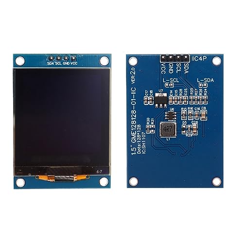 Hailege 1,5\ SH1107 OLED Display Modul 1,5 Zoll IIC I2C 4 Pin 128x128 OLED Bildschirm LCD Display Weiß