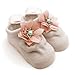 DEEKEY Cozy Cotton Flower Pearl Bowknot Lace Jane Socks with Grip for Newborn Infant Baby Girl 6-12 months 3 Pack