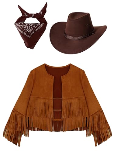 Disfraz infantil estilo vaquero con chaqueta de flecos miniatura 1