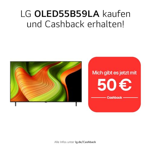 LG OLED55B59LA TV 55 Inch (139 cm) 4K OLED AI TV (α8 Gen2 4K AI Processor, webOS 25, 120Hz) [Model Year 2025]
