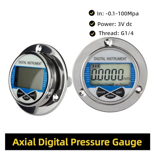 Manomètre de pression 0-0.4Mpa avec connecteur axial G 1/4 mâle pour circuit d'eau - 5
