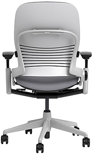 Image of Steelcase Leap Chair with Platinum Base & Hard Floor Caster, Grey