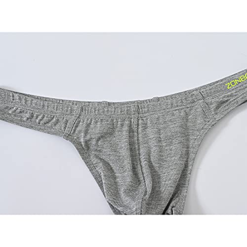 Zonbailon Men's G String T Back Thong Underwear Low Rise (5-Pack, 3X_L) #TOP1