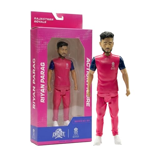 Image of Action Figure, IPL Edition, 7 Inch Riyan Parag | 360 Rotatable Head, Cricket Player, For Fans & Collectors