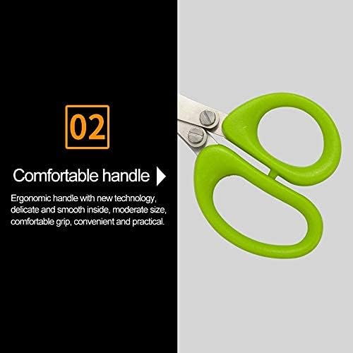 Kitchen Scissors Kitchen Shears 15CM 5 Layers Basil Rosemary Kitchen MultiLayers Scissor Shredded Chopped Scallion Cutter