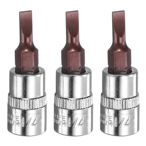 HARFINGTON 3pcs FD4 Slotted Bit Socket 1/4