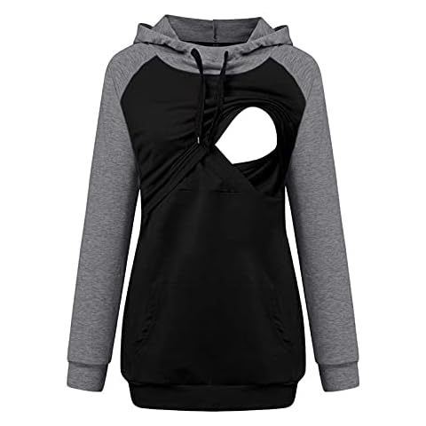 Women's Maternity Nursing Hoodie with Pockets Cover