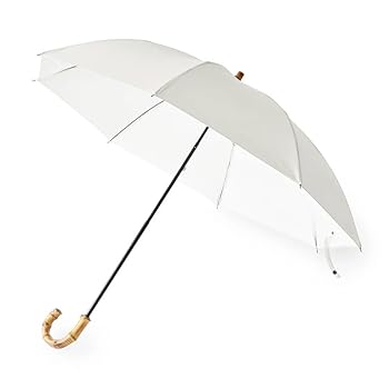 Amazon | CINQ(サンク) 折りたたみ傘 晴雨兼用傘 (アイボリー