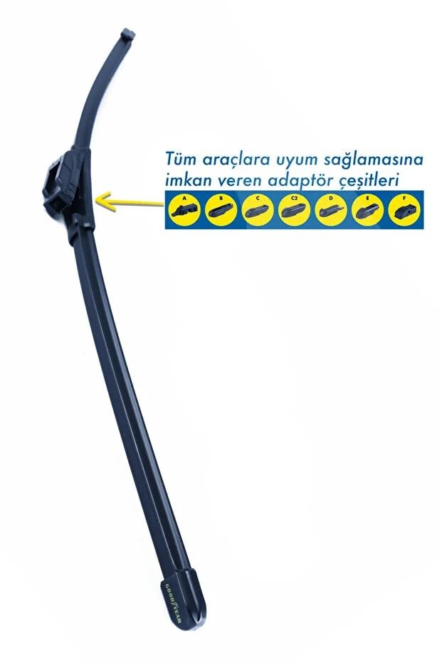 Goodyear Volkswagen Caddy Supermute (2017-2022 Minivan Tek Arka Kapı) Muz Silecek 2'li Set, 600mm ve 450mm Boyutları