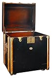 alte reisetruhe  Beistelltisch `Stateroom Trunk` Reisetruhe (schwarz)