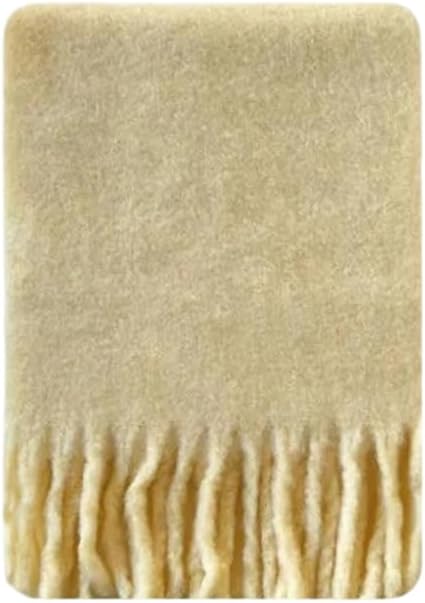 Vsadsau Women's Scarf Solid Color Soft Tassel Fringed Wrap Scarves Cold Weather Neck Warmer