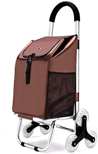 GUDLAK Einkaufstrolley mit Rädern Multifunktions-Einkaufswagen aus Aluminiumlegierung, Faltbarer Trolley, wasserdicht…