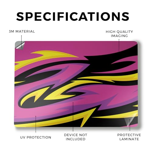 Image of Laptop Skin Compatible with Alienware M18 R2 (2024) - Tribal Magenta - Premium 3M Vinyl Protective Wrap Decal Cover - Easy to Apply | Crafted in The USA by MightySkins