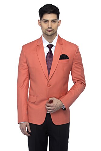 Image of FAVOROSKI Designer Men's Slim Fit Notched Lapel Single Breasted Solid Blazer