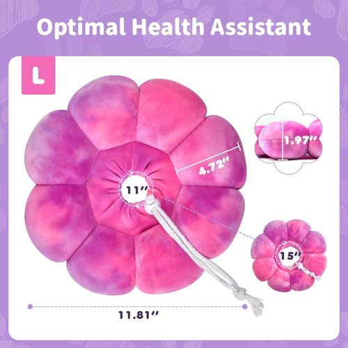 Image of Inflatable Dog Recovery Collar, Dog Cone Collar for After Surgery, Prevent Dogs from Biting & Scratching Wound E-Collars to Help with Healing Soft Pet Recovery Collar Does (Rose, L)