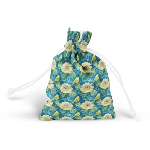 Image of ArtzFolio Handdrawn Birds | Pouch Wrist Potli Bag | Bag for Weddings & Casual Parties