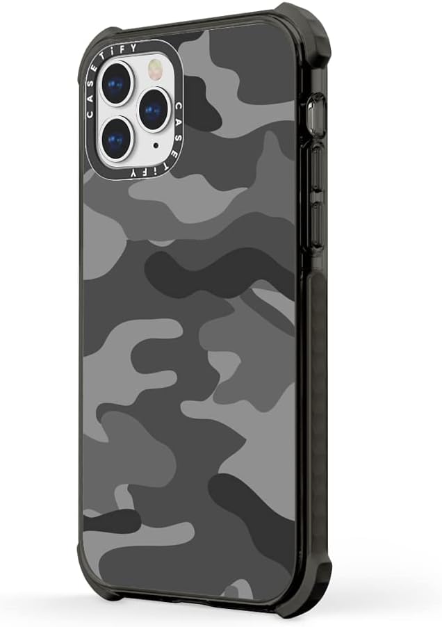 CASETiFY Ultra Impact Case for iPhone 12 Pro Max - Camo Grey - Clear Black