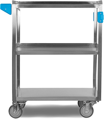 Carlisle Foodservice Products Uc5031524 3 Shelf Stainless Steel Utility / Service Cart, 500 Pound Capacity, Small #TOP1