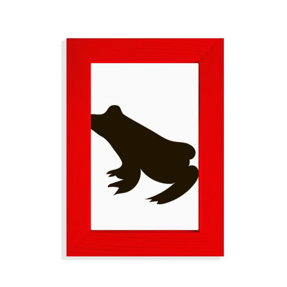 Cadre photo grenouille noire et rouge avec motif animal mignon pour décoration originale
