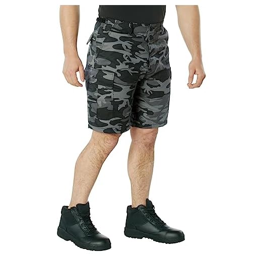 Rothco BDU Cargo Shorts Men’s Outdoor Shorts Hiking Shorts,Black Camo