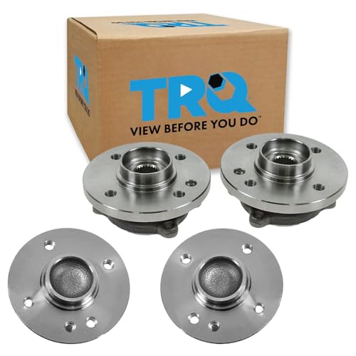 Image of TRQ 2 Piece Front Rear Wheel Bearing & Hub Assembly Set Compatible with 2002-2006 Mini Cooper