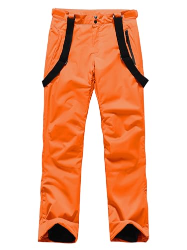 YEEFINE Men's Snow Ski Pants Insulated Waterproof Warm Winter Outdoor Snowboard Bibs with Suspenders