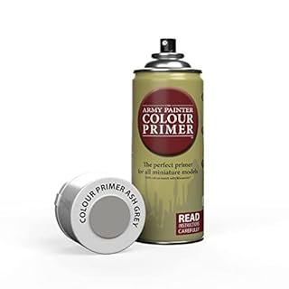 The Army Painter Colour Primer Ash Grey, 400 mL Acrylic Spray Primer, Spray Paint for Miniature Priming Basecoat, Tabletop Roleplaying, Boardgames, and Wargames Miniature Modelling