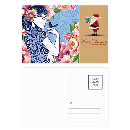 Cartes postales culture chinoise oiseaux fleurs correspondance 20