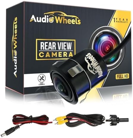 Audio Wheels Fisheye Lens AHD 1080P Car Reverse Camera | Backup Camera with AHD/CVBS Switch Functionality - 170° Wide Angle, Night Vision - Compatible with Car Android Monitors | 1-Year Warranty