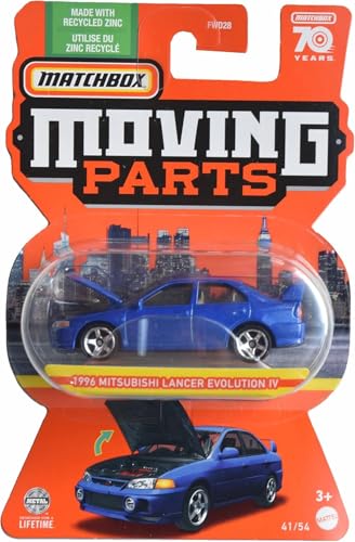 Matchbox 1996 Mitsubishi Lancer Evolution IV, Moving Parts 41/54 [Blue]