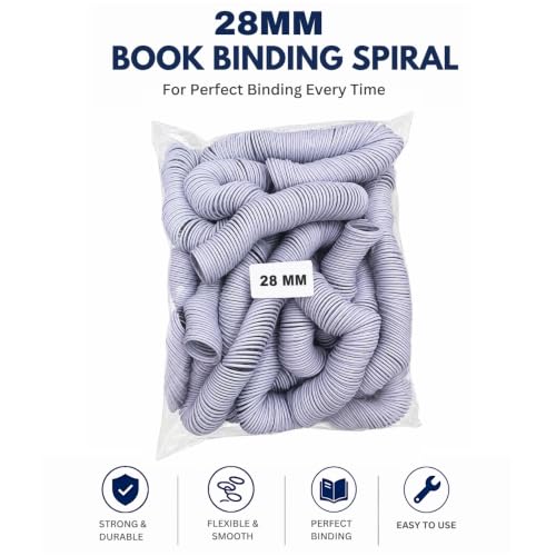 Image of Spiral Binding White Heavy Quality Plastic Spiral Ring /Coil /Loop Manual Ring Binder (28mm)