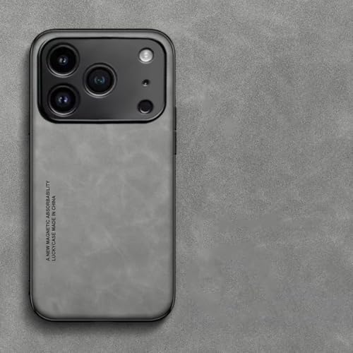 Étui cuir antichoc iPhone 12 gris coque de protection robuste