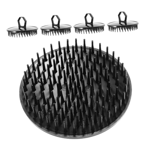 VALICLUD Cepillo Portátil Cuero Cabelludo 5 Piezas Masajeador Anticaspa De Plástico Suave Para Exfoliar y Limpiar Cuero Cabelludo En Ducha Uso Viaje Cuidado Personal