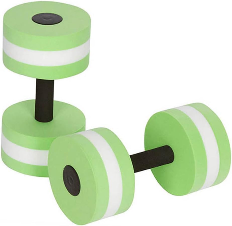 2pcs Water Resistance Dumbbells for Pool Aerobics Eva Barbells for Enhanced Aquatic Workouts Green Water Weights for Adults and Fitness Enthusiasts