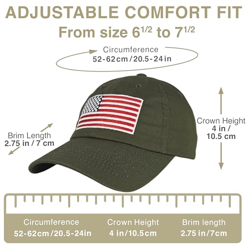 Image of E BY ELIDAN USA Hat, Embroidered American Flag Baseball Cap for Men Women