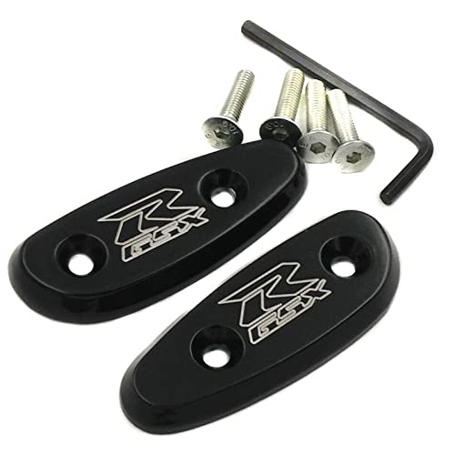 Mirror Block Accessories Brackets Off Base Plates For Suzuki Gsxr 600 750 1000 Gsx-r 2001-2004, Black