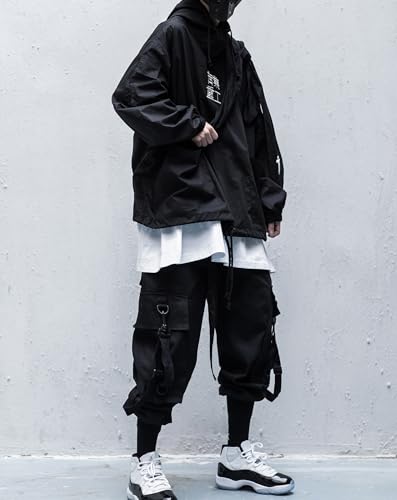 Niepce Inc Japanese Streetwear Techwear Cargo Pants for Men with Straps4