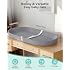 COMOMY Baby Changing Pad for Dresser - Wipeable Changing Pad with Restraining Belt, Waterproof, Soft, Lightweight and Portable, Easy to Clean for On The Go Diaper Change, Grey