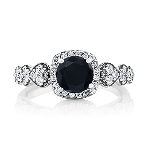 Gem Stone King 925 Sterling Silver Customized Personalized 6Mm Round Gemstone Birthstone Engagement Promise Name Engraved Ring For Women (Size 8) #TOP2