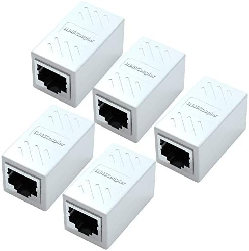 RJ45 Coupler 2 Pack,Yeung Qee RJ45 Coupler Ethernet Extension, for Cat7/Cat6/Cat5e/Cat5 Ethernet Cable - Network Cable Coupler Female to Female (2 pack)