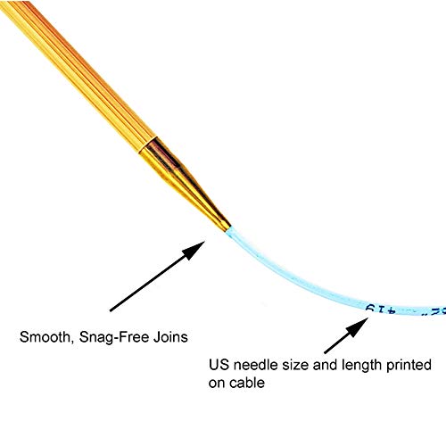 Addi Natura Bamboo 60 Inch (150Cm) Us 11 (8.0Mm) Circular Knitting Needle, Lightweight, Warm Touch, Standard Tips, Smooth Joins, Blue Pliable Cord Bundle With 10 Artsiga Crafts Stitch Markers #TOP4