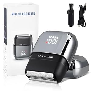 LIFEJXWEN Mini Rasierer Herren Elektrisch mit LED-Anzeige, IPX7 Wasserdichter Elektrorasierer, 120Min Kabellos mit 900mAh, USB-C Schnellladung, Tragbarer Rasierer mit Reisesperre für Reisen & Geschenk
