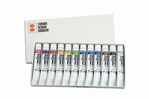 Turner Colour Works Watercolor Paint Set - Design Gouache Premier Opaque Watercolor Paint - 25 ml Tubes - Set of 12 Assorted Colors