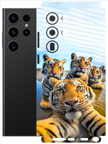 Image of AtOdds - Full Body Back Screen Guard Protector Film - Lamination Wrap Skin Sticker Compatible with Samsung Galaxy S23 Ultra (5G) | Scratchproof Matte Finish (Selfie)