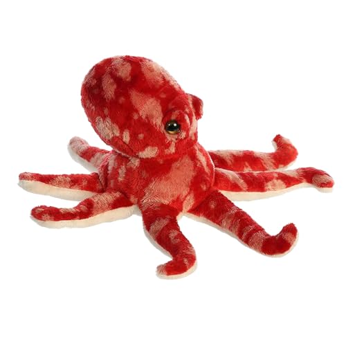 Aurora® Adorable Mini Flopsie™ Pacy Octopus™ Stuffed Animal - Mini Companions Ready for Playful Adventures - for Kids All Ages, Toddlers, Adults, and Families - Red 10 Inches