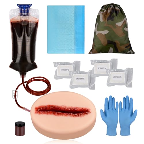 Laceration Wound Packing Trainer kit, Stop The Bleeding Training Kit, Bleed Control Kit for Medical Classes - Carrying Bag