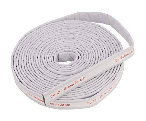 Preisvergleich Produktbild Sanitop-Wingenroth 10 m Isolierschlauch kunststoffbeschichtet / IsoFit 2000 / Für Kupferrohre / Schall- und Wärmeisolierung / 12-15 mm x 10 Meter / Schutzrohr Grau / 25404 5