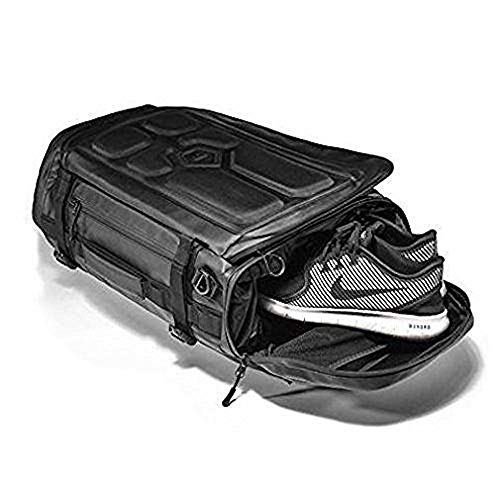 HEXAD Carryall Travel Duffel Bag - Includes Backpack Straps and Laptop Sleeve (Black, 60 L)